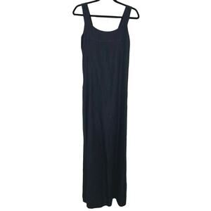 J Jill Women’s Sleeveless 100% Linen Maxi Dress Black Size 4